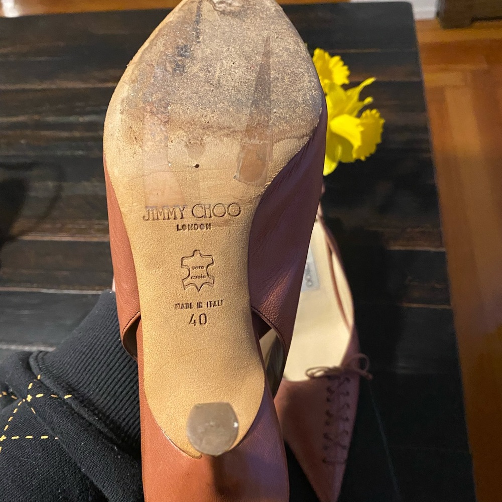Vintage Jimmy Choo Slingback Heels - Picture 2 of 3